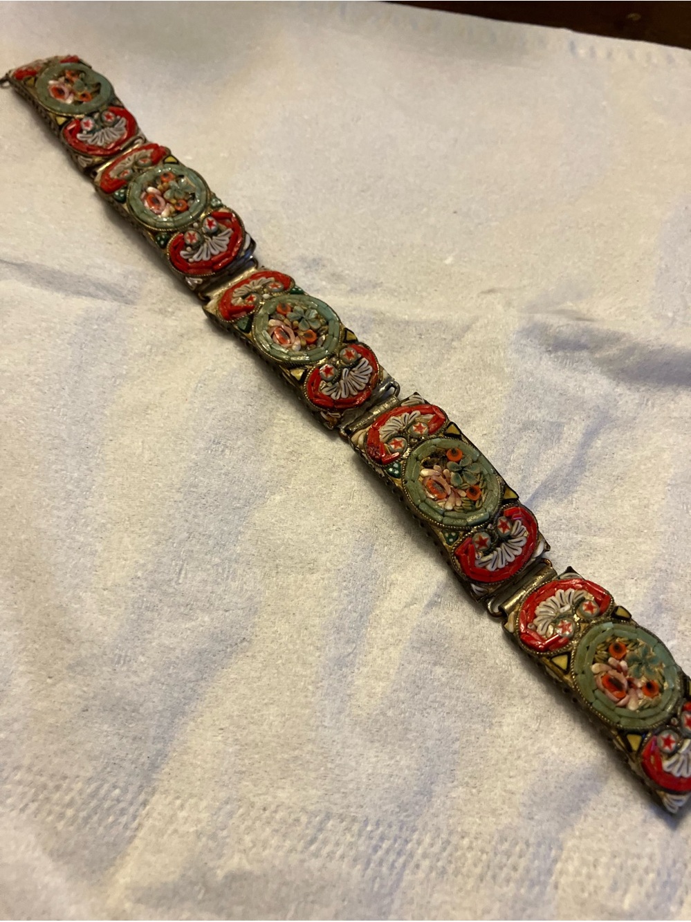 Bracelet & broch - from WW ll Italian mosaic very old